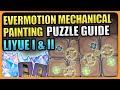 3.7 Evermotion Mechanical Painting Invoker Liyue 1 &amp; 2 Gear Puzzle Genshin Impact Gears Event