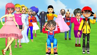 Scary Teacher 3D vs Squid Game Choose an Outfit Dress and Hair Nice or Error 5 Times Challenge