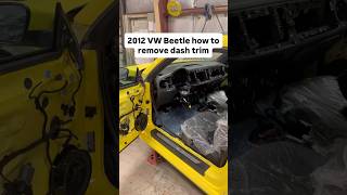 2012 Volkswagen Beetle how to remove dash trim . Location of bolts that need to be removed