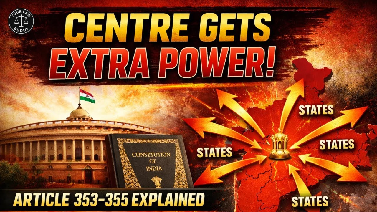 Centre vs States During Emergency? | Article 353–355 Explained - YouTube