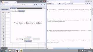 Computing the P-Value using the Test Statistic in a Left-Tailed T Test in StatCrunch