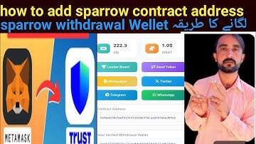 How to add sparrow network withdrawal wallet||how to add sparrow network contract address||