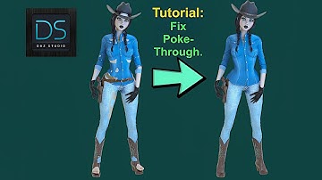 DAZ Studio Tutorial: Fix Poke-Through Problems!