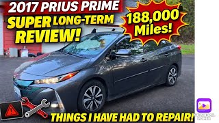 2017 Prius Prime Super long-term review over 188,000 miles! Things I have had to repair!