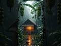 Hidden Tropical Rainforest Village in Heavy Rain |Ultra Realistic Jungle Paradise#usashorts #village