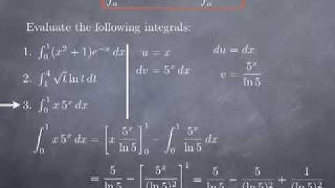 M4-5: integration by parts for definite integrals