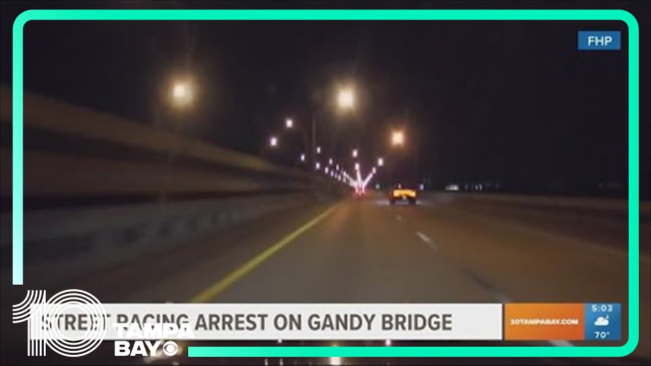 Grandy Bridge Racing Man arrested after going over 100 mph while racing teen on Gandy Bridge ...