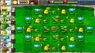 Plants vs Zombies - Circle Attack mod with Snow Peas, Melons, corns, sunflower & complete Day lvl 2. screenshot 2