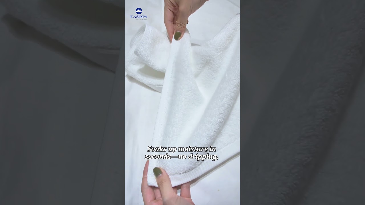 Thick cotton towels dry quickly, with hotel-grade texture.