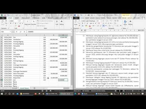 Tutorial Membuat Jurnal Umum Ms Excel - Perusahaan Dagang 