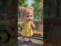 Cute Little Girl Shares Pizza with a Hungry Squirrel 🐿️🍕 #cartoon #shortvideo#vairal #shorts #short