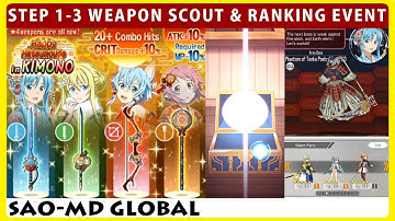 Step 1-3 Weapon Scout Happy Hatsumoude in Kimono & Hearing Your Voice Master+2 (SAOMD Memory Defrag)