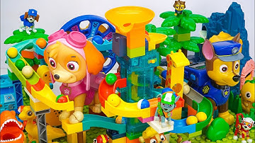 Satisfying Building Blocks Marble Run ASMR Very popular! Animal-themed block coasters compilation