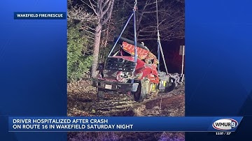 Driver injured after rollover crash on Route 16 in Wakefield