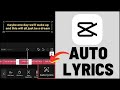 How to add auto lyrics in capcut easy