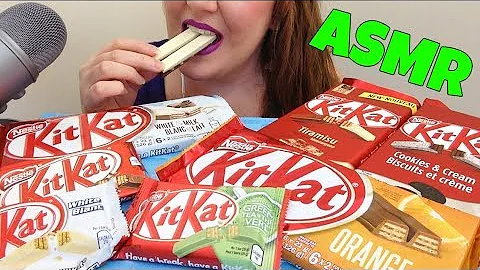 ASMR 7 KITKAT BARS *EATING SOUNDS* (NO TALKING)