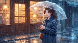 Rainy Night Bookshop Ambience | Tea, Soup & Rain Sounds for Sleep | No Talking