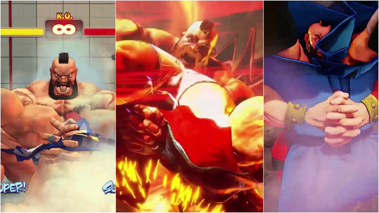 Street Fighter 6 • ZANGIEF Gameplay Comparison (SF4 - SF5 - SF6