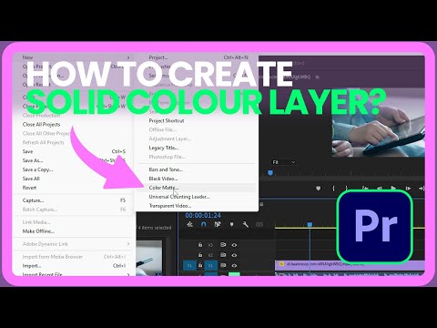 How To Generate Solid Colors In PREMIERE PRO