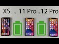 iPhone 12 Pro vs 11 Pro vs XS Battery Life DRAIN Test