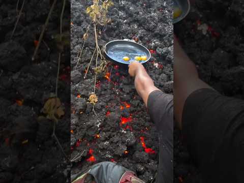 Why do Indonesians run towards volcanic lava? #shorts