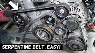 KIA OPTIMA SERPENTINE BELT REPLACEMENT REMOVAL INSTALLATION