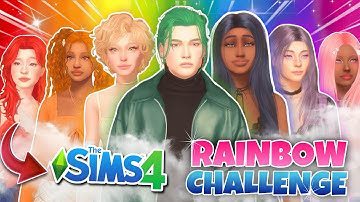 Rainbow Sims!! Sims 4 CAS Challenge🌈