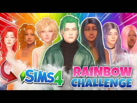 Rainbow Sims!! Sims 4 CAS Challenge🌈
