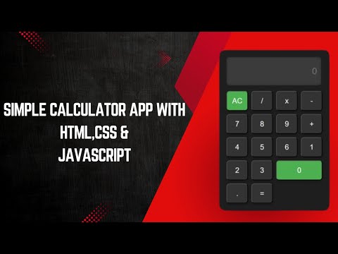 Build a Simple Calculator App Using HTML, CSS, & JS!