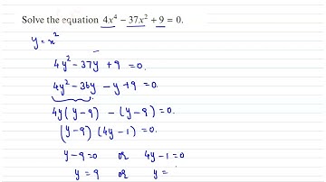 (Cambridge AS and A level) Chapter 1 - Some more complex quadratic equations - Example 1.11 - Solve