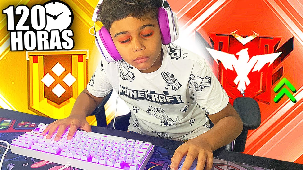 MEU IRMÃOZINHO FICOU 5 DIAS JOGANDO NO EMULADOR ATÉ PEGAR MESTRE NO FREE FIRE!