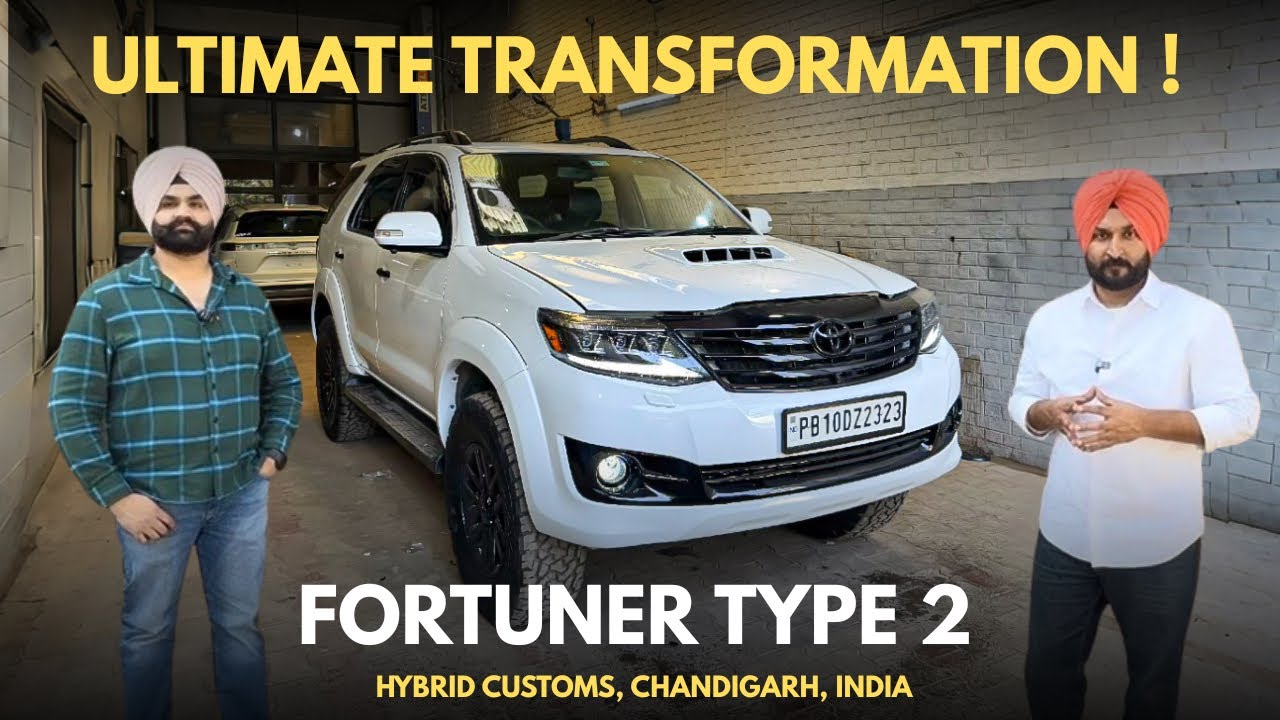 ⁣TOYOTA FORTUNER TYPE 2 INSANE INTERIOR & EXTERIOR MODIFICATION AT HYBRID CUSTOMS, CHANDIGARH