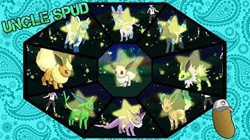 ALL SHINY EEVEELUTIONS IN POKEMON SUN & MOON! | Uncle Spud