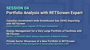 Session 4: Portfolio Analysis with RETScreen Expert – RETScreen World Conference 2023