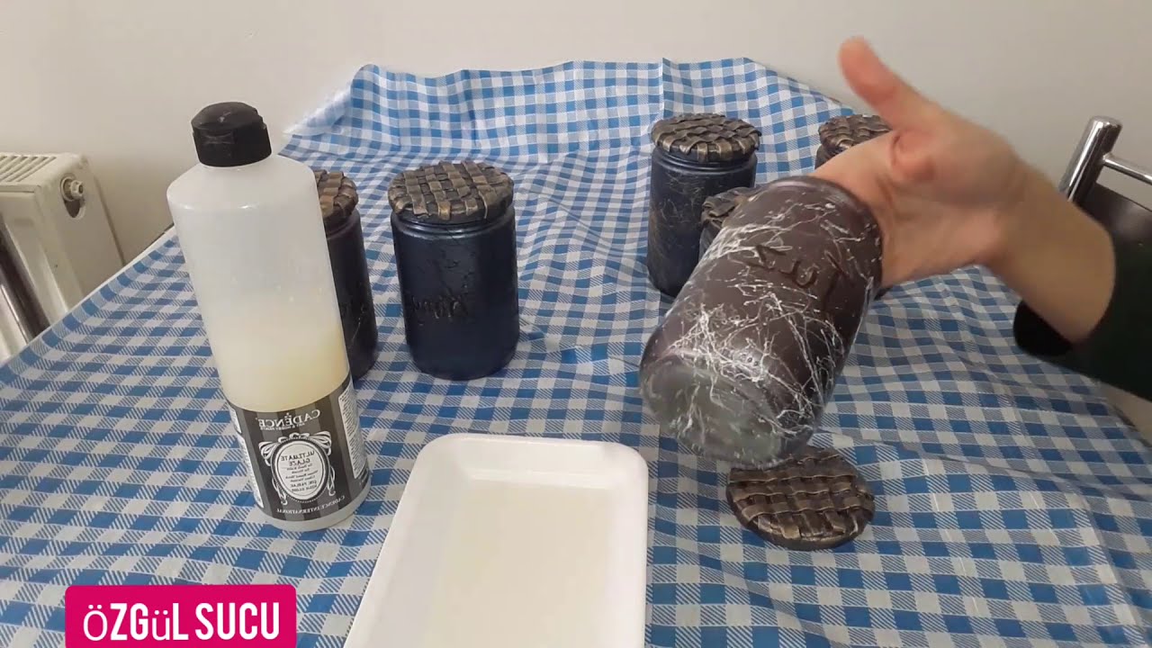 Konserve Kavanozundan Harika Dönüşüm😍 Cam Kavanoz Boyama