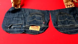DIY안입는 청바지로 보스턴백 만들어 여행을 떠나요!/Let's make a 'Boston bag' with old jeans and go on a trip.