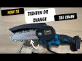 How to Tighten or Replace the Cordless Smart Saker Tool Mini Chainsaw Chain