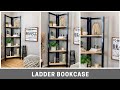 Simple DIY Ladder Bookcase for Beginner Woodworkers | Handmade Haven