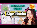 🌟Grab $1 Dollar Tree Signs For UNIQUE DIY HACKS That You Are Going To Want To Make! (NEW 2022 DIYS)