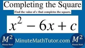 x^2-6x+c | Find the value of c that completes the square.