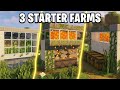 3 BEST Starter Farms Every Survival World Needs! 🛠️