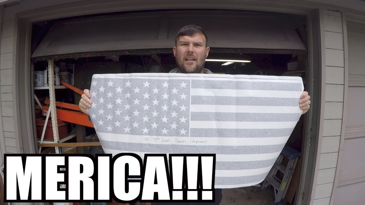 VINYL DECAL INSTALLATION - AMERICAN FLAG
