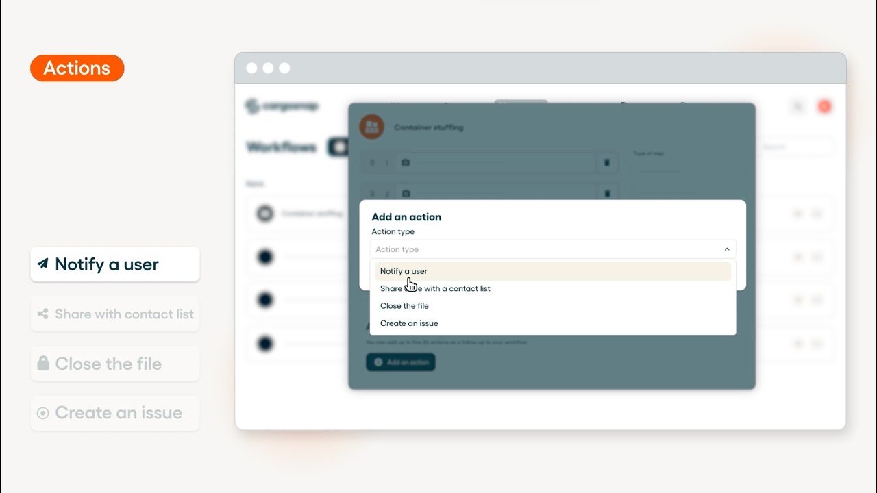 Add an action in your workflow