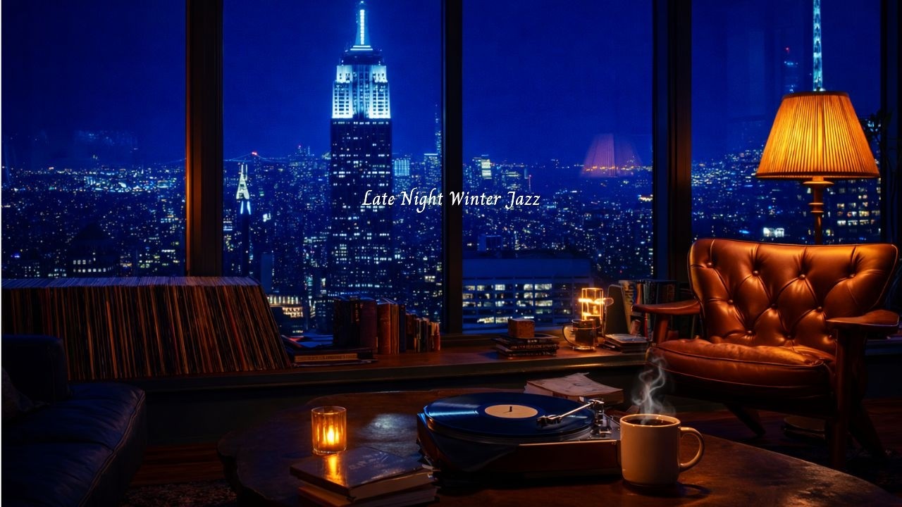 고요한 겨울밤을 위한 아름다운 피아노 재즈 | Slow Midnight Jazz in New York (55 BPM)