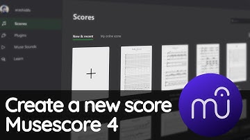 How to create a new score in Musescore 4