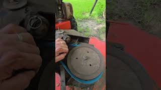 Replacing the blade belt on a DR All Terrain mower , model ATM2.