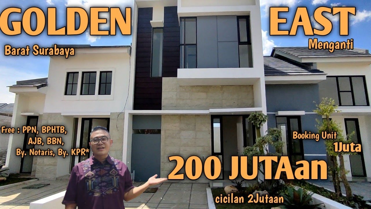 200Jutaan! GOLDEN EAST Menganti Barat SURABAYA | PROMO | 1Juta Booking Unit