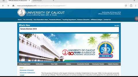 How to download Calicut university exam results.