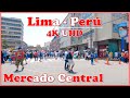 BIGGEST and MOST CROWED market in downtown LIMA PERU【4K 🇵🇪】
