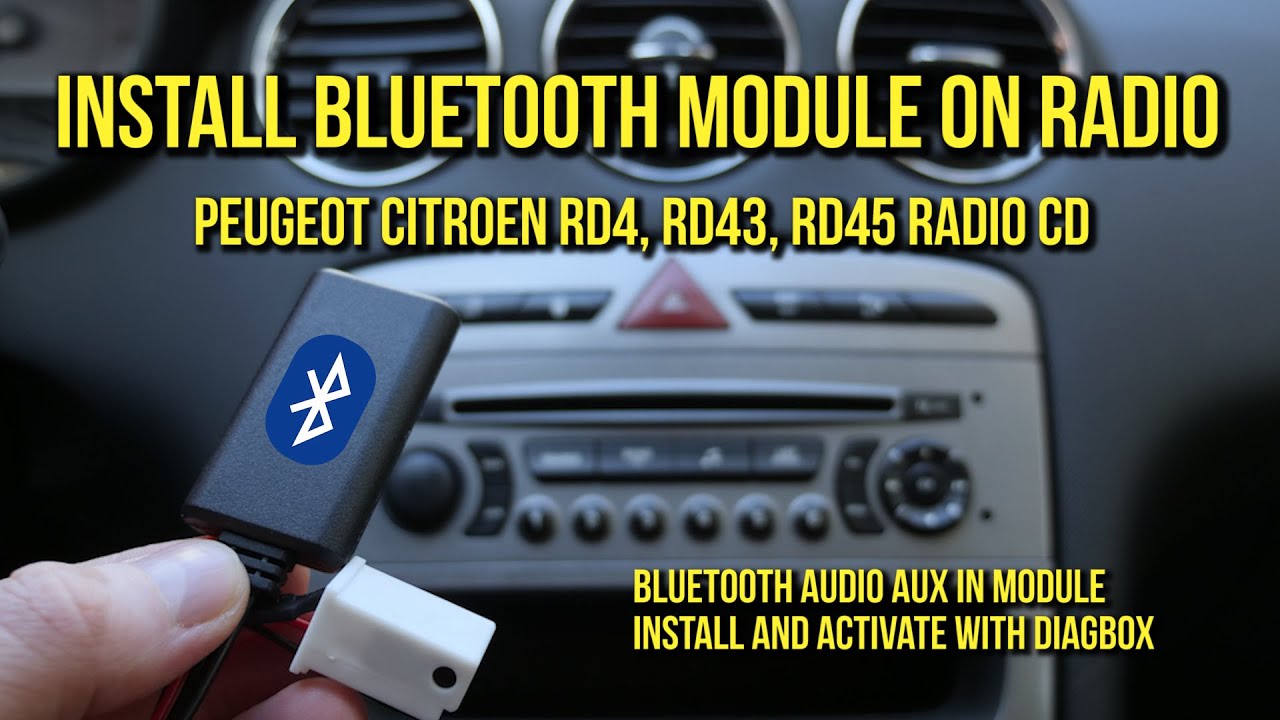 Adaptateur bluetooth, Module 12 pour Peugeot 207 307 308 Citroen